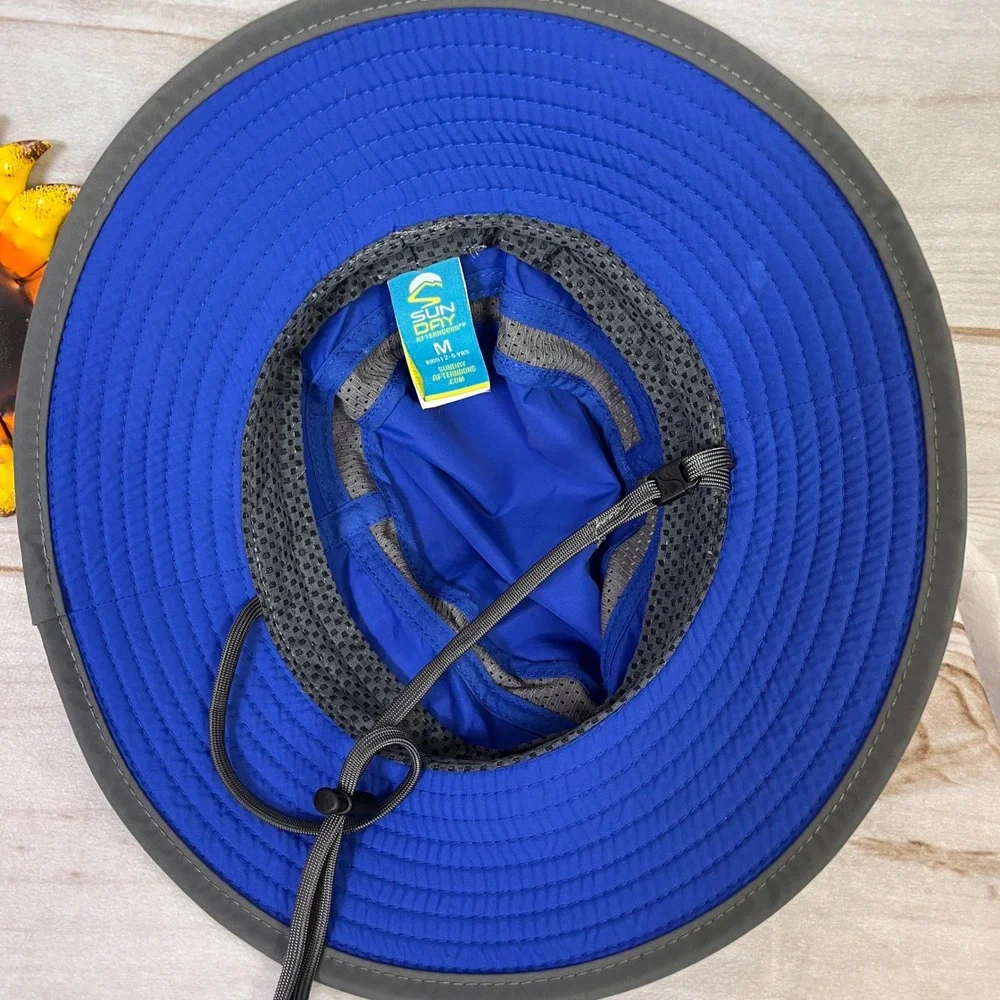 Sunday Afternoons Kids Royal Blue Sun Hat Mesh Vent Adjustable Size M 2-5 Yrs